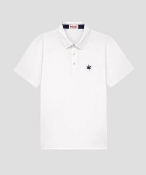 NEW BOAST men's performance raglan polo in white